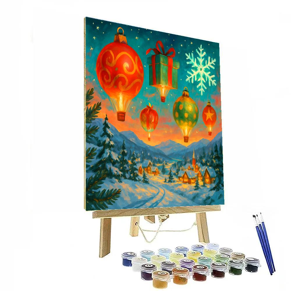 Holiday Hot Air Balloon Festival Paint by numbers kits