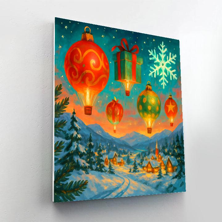 Holiday Hot Air Balloon Festival Paint by numbers kits