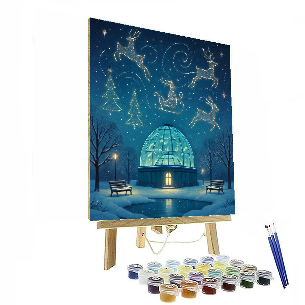 Christmas Eve Planetarium Skyshow paint by color