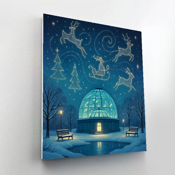 Christmas Eve Planetarium Skyshow paint by color