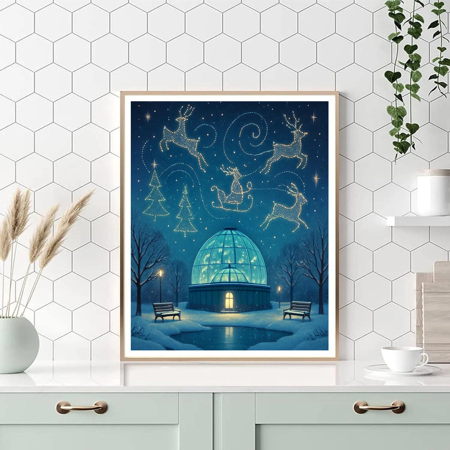 Christmas Eve Planetarium Skyshow paint by color