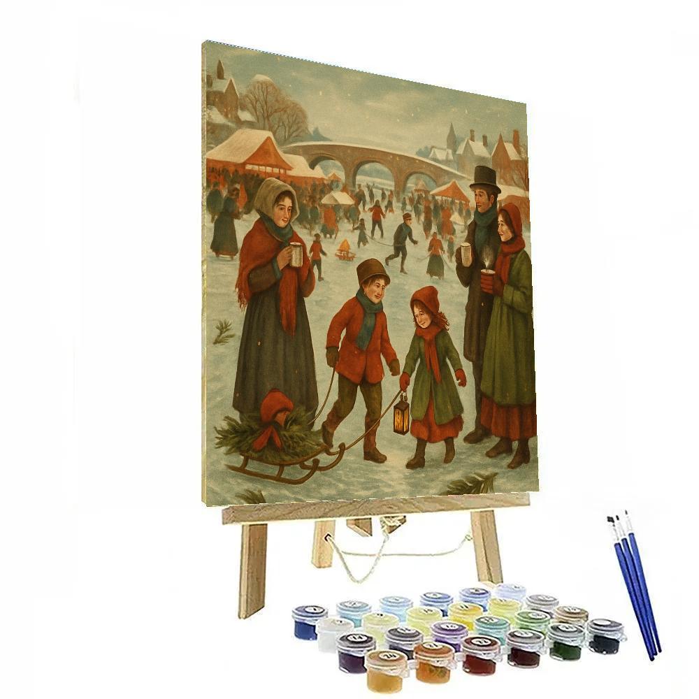 Frost Fair On The Frozen River painting number kit