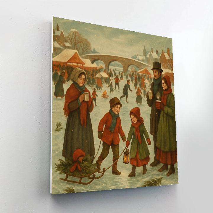 Frost Fair On The Frozen River painting number kit