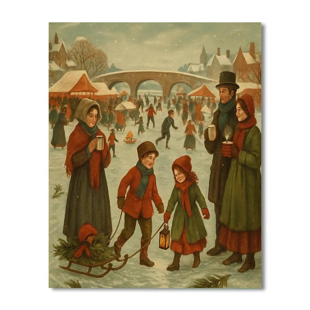 Frost Fair On The Frozen River painting number kit