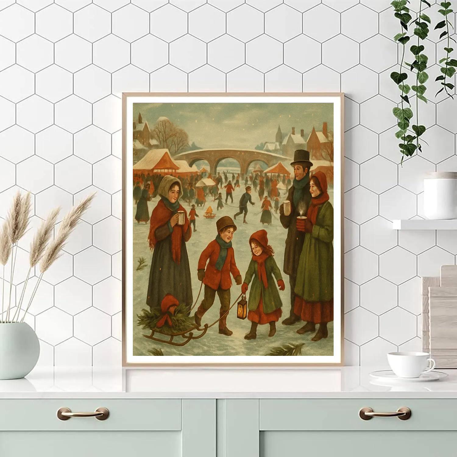 Frost Fair On The Frozen River painting number kit