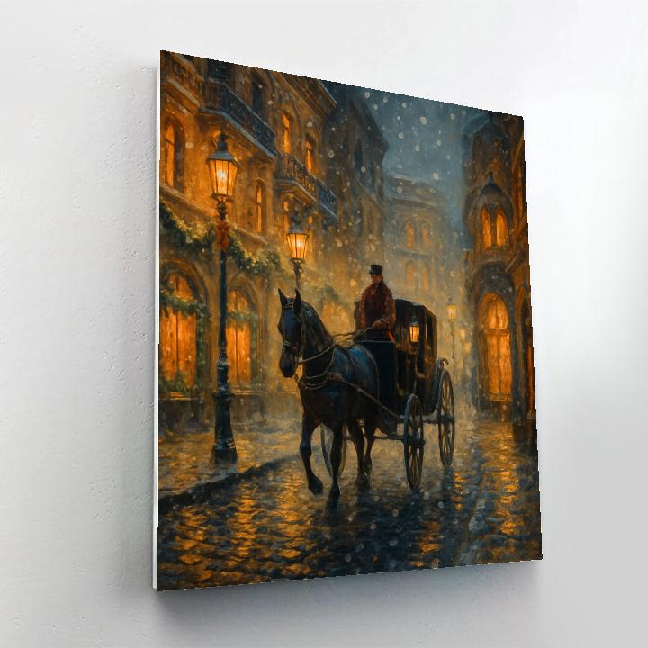 Carriage Ride Through Old City Lights Number painting
