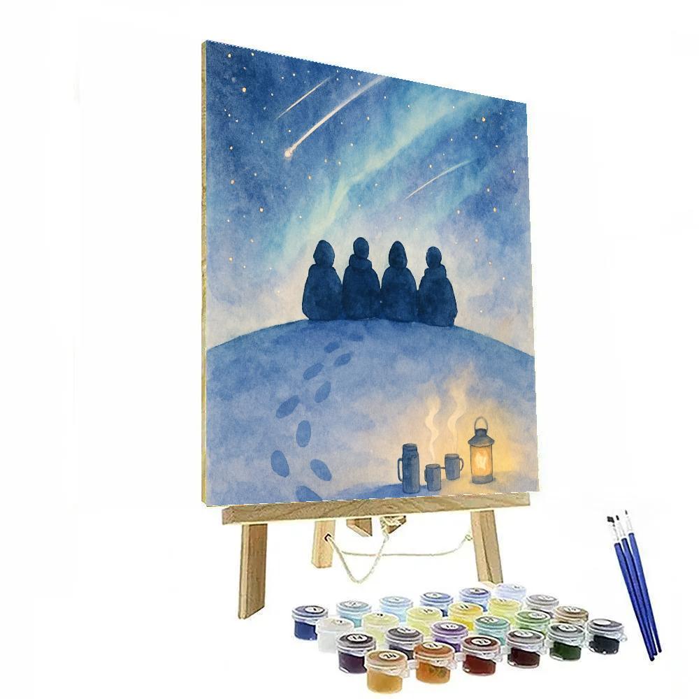 Winter Stargazers On The Hill Numbered painting kits