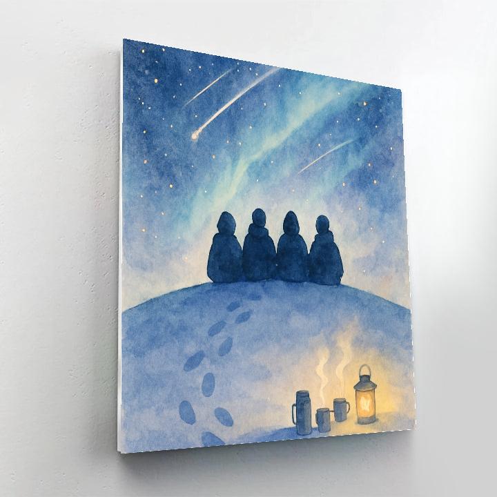 Winter Stargazers On The Hill Numbered painting kits