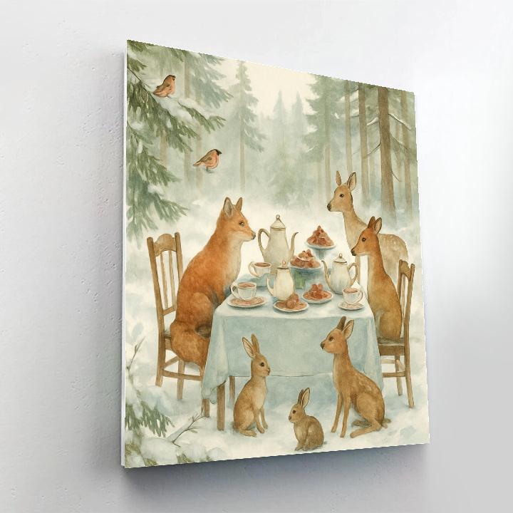 Frosted Forest Tea Party Numbered painting kits