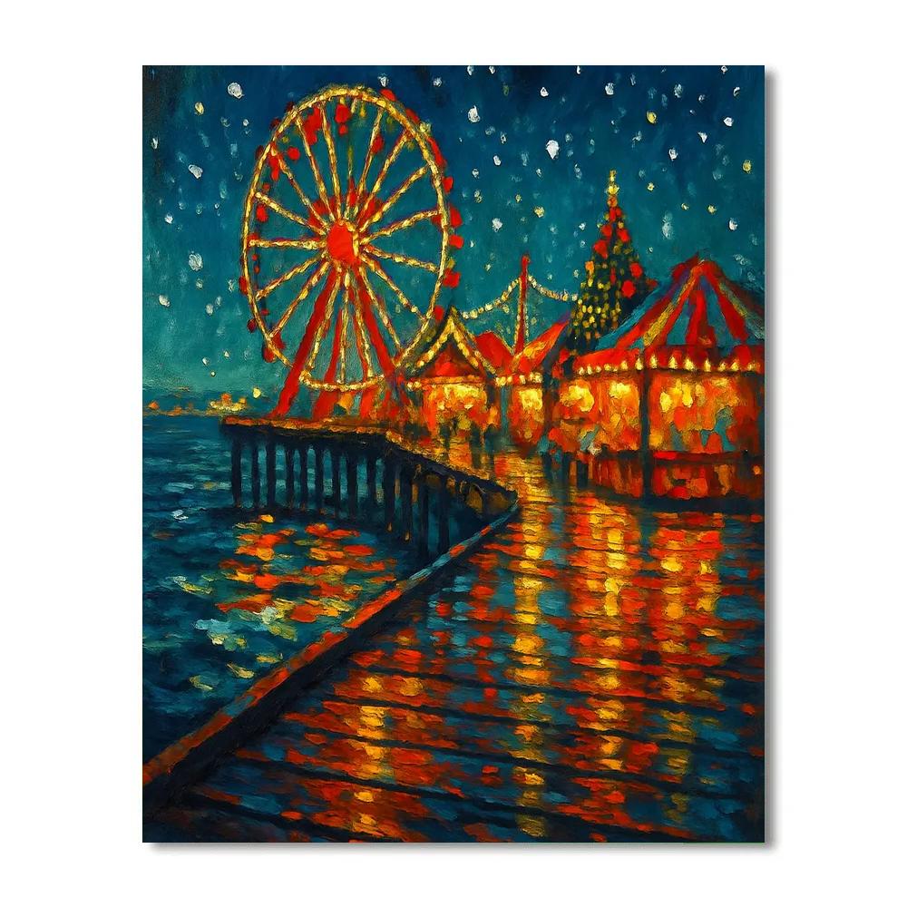 Christmas Carnival On The Pier Paint by numbers kits