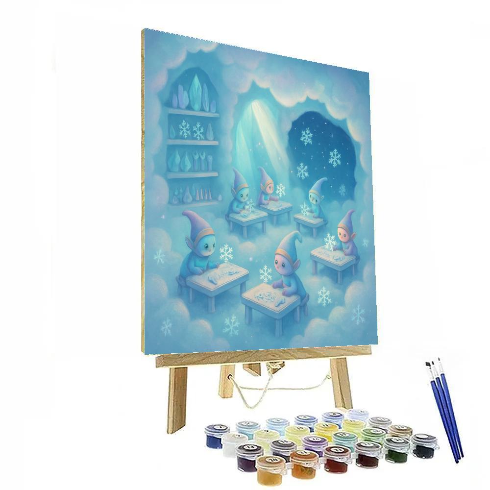 Snowflake Makers In The Cloud Workshop DIY paint by numbers