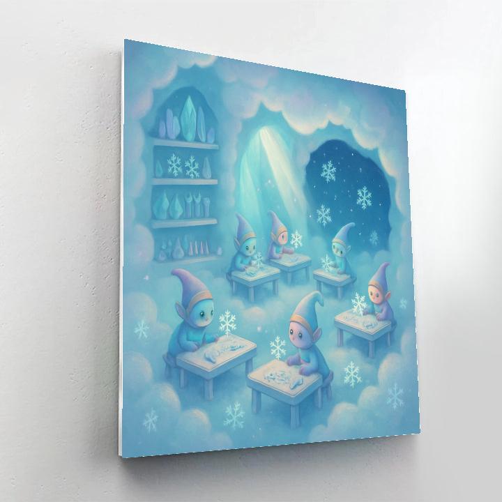 Snowflake Makers In The Cloud Workshop DIY paint by numbers