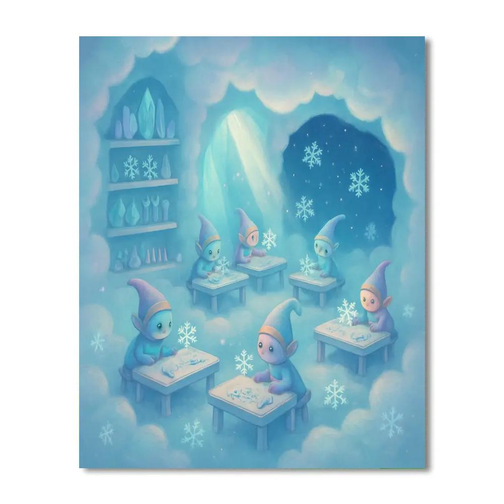 Snowflake Makers In The Cloud Workshop DIY paint by numbers