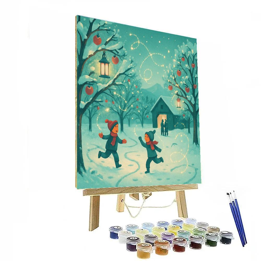 Winter Firefly Orchard Constellations painting number kit