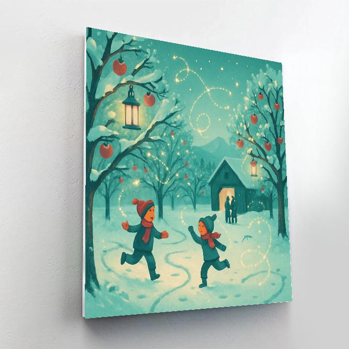 Winter Firefly Orchard Constellations painting number kit