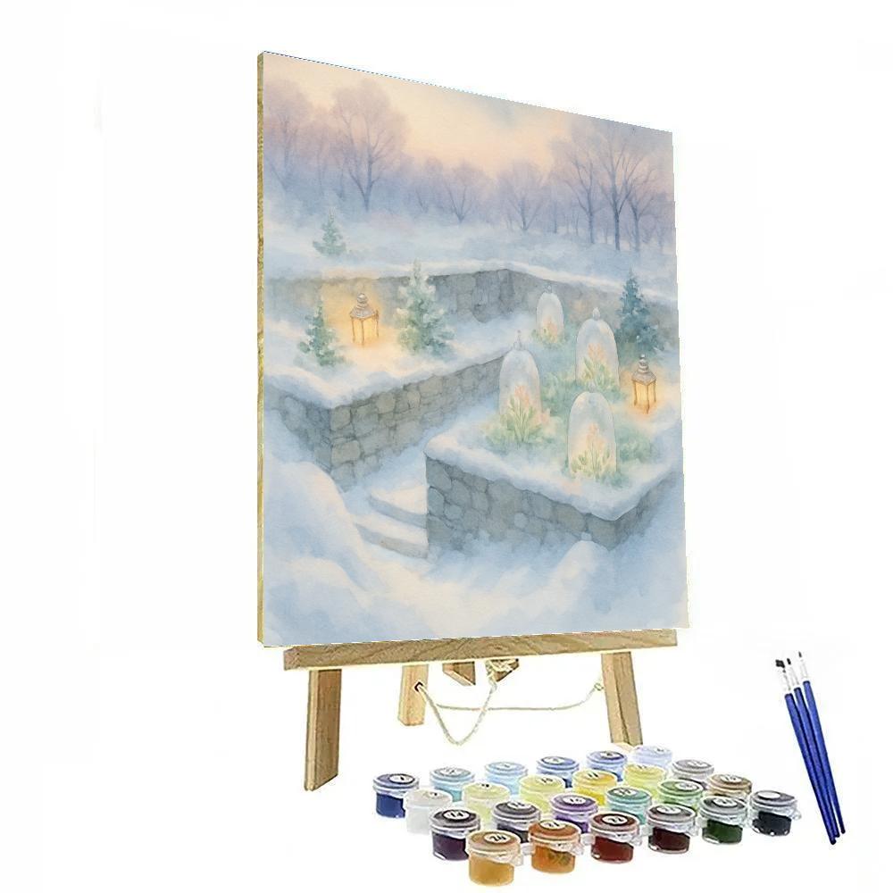 Secret Christmas Garden Under The Snow Numbered painting kits