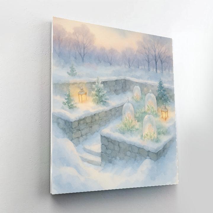 Secret Christmas Garden Under The Snow Numbered painting kits