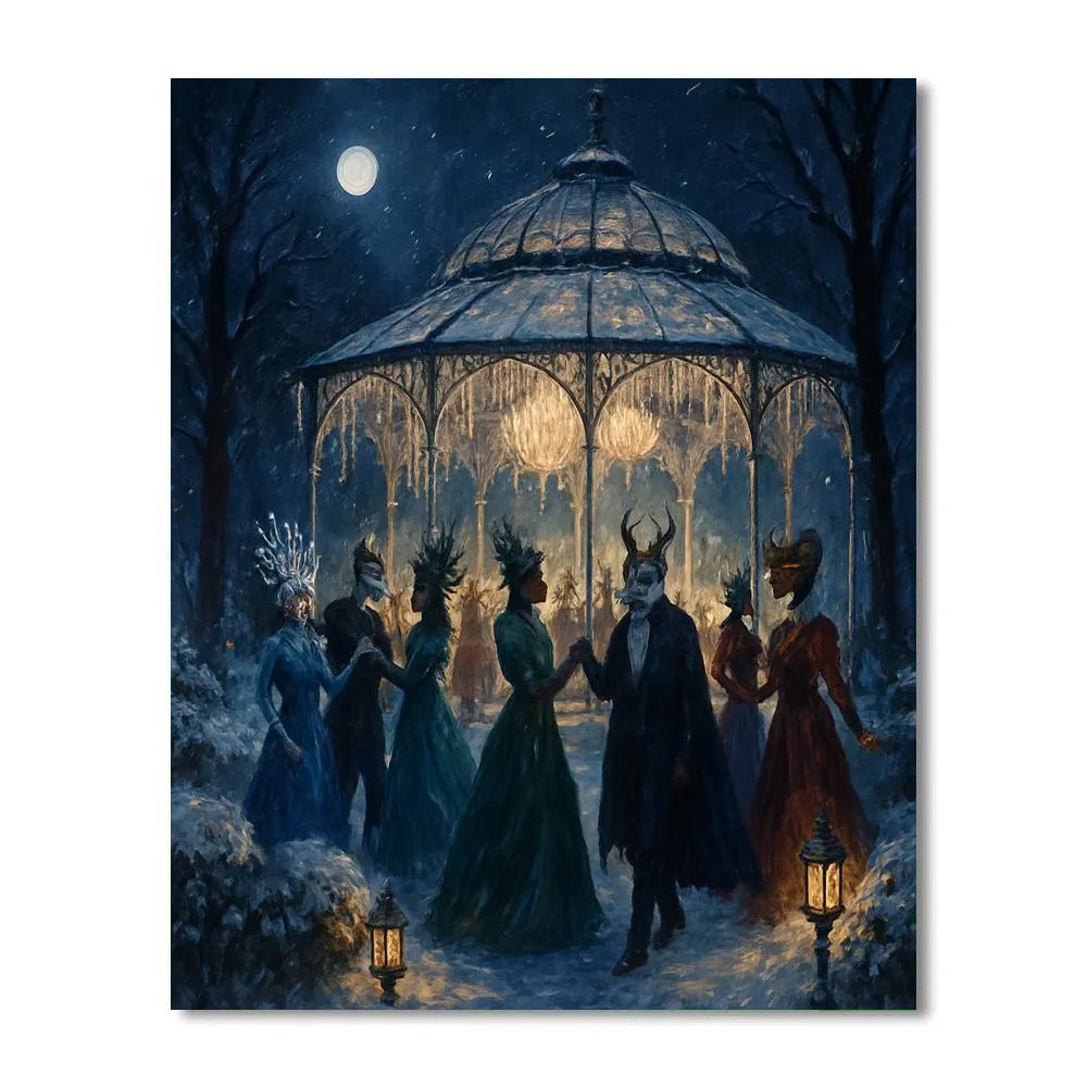 Winter Masked Ball In The Glass Pavilion DIY paint by numbers