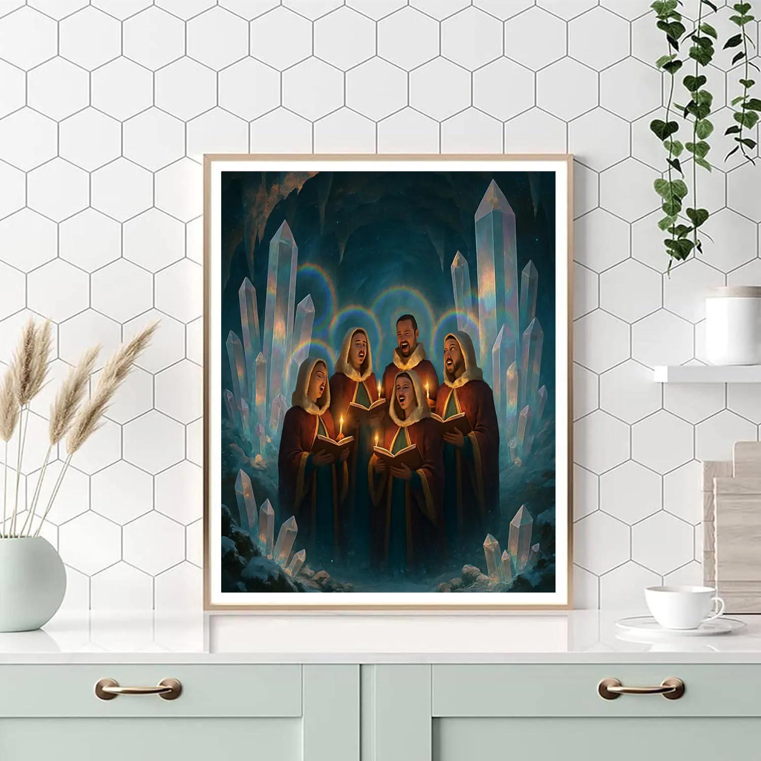 Crystal Cave Christmas Choir Number painting