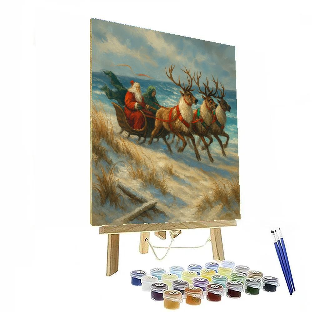 North Wind Reindeer Over The Dunes Paint by numbers kits