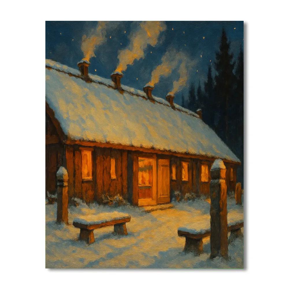 Midwinter Feast In The Longhouse painting number kit