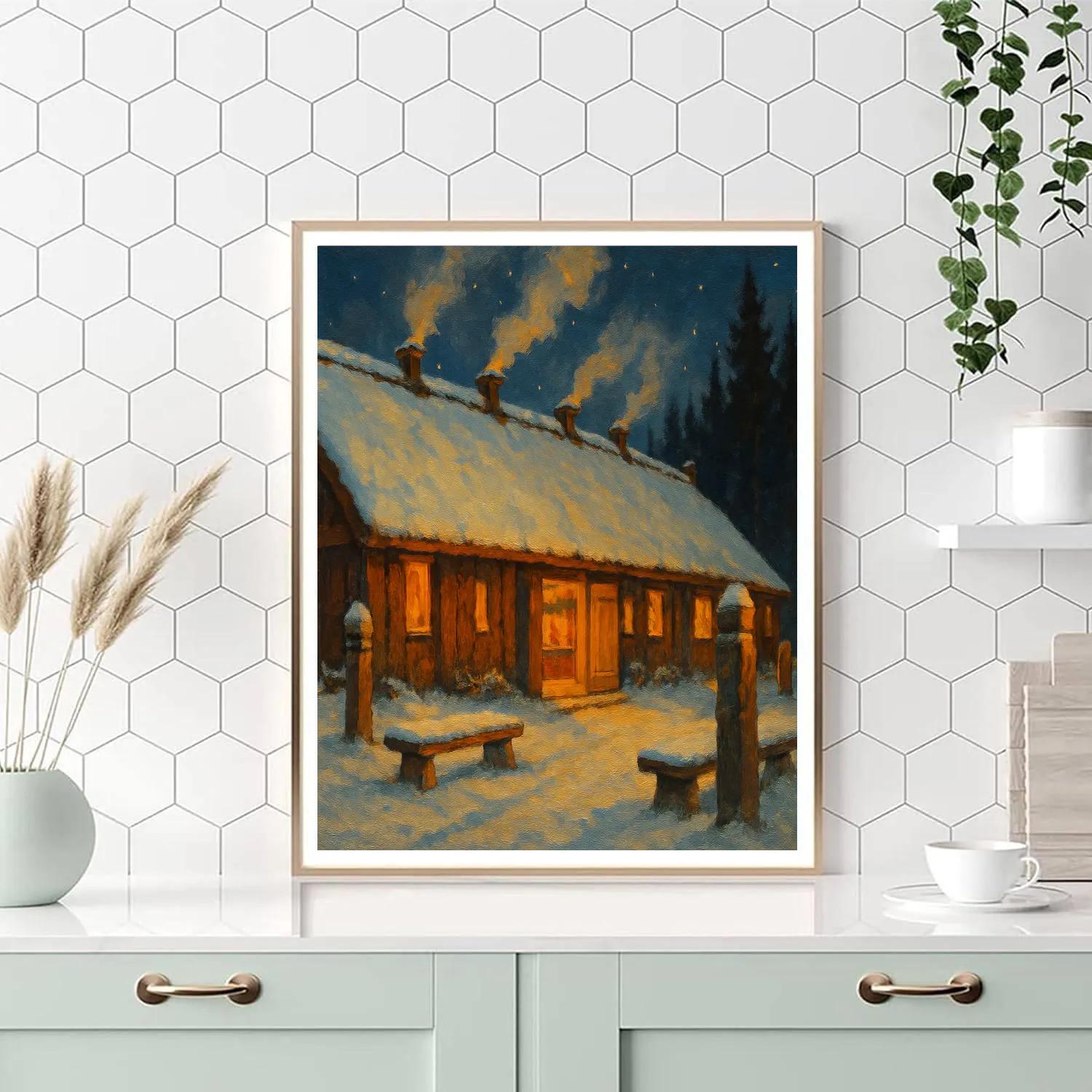 Midwinter Feast In The Longhouse painting number kit