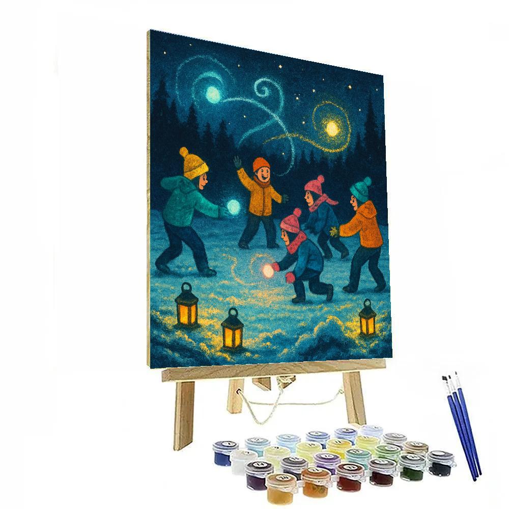 Midnight Snowball Lantern Tournament paint by numbers