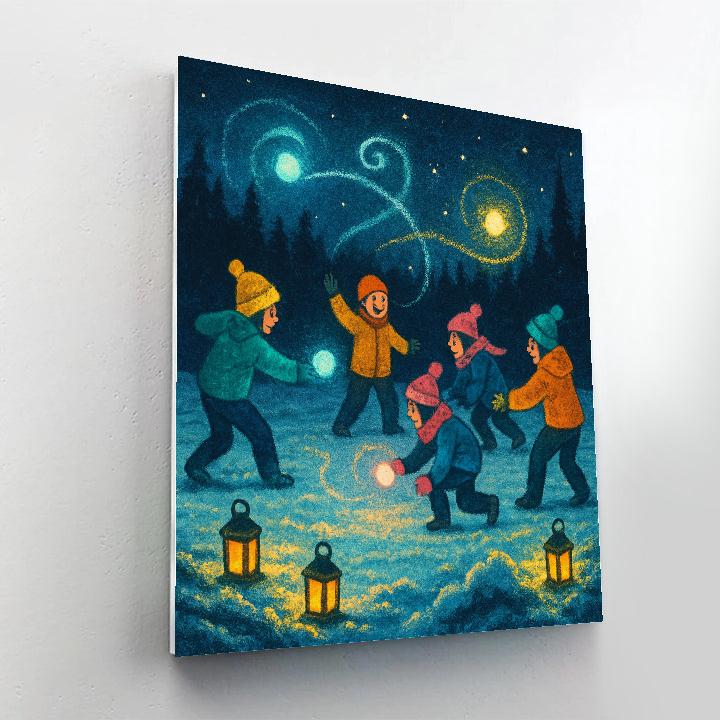 Midnight Snowball Lantern Tournament paint by numbers