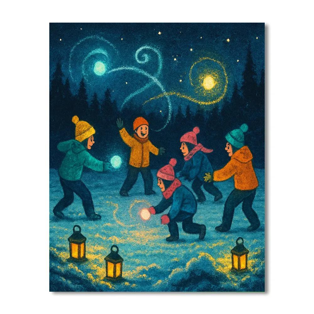 Midnight Snowball Lantern Tournament paint by numbers