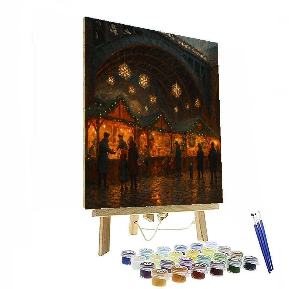 Holiday Market Beneath The Iron Bridge Number painting