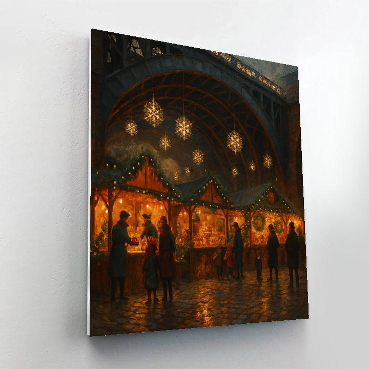 Holiday Market Beneath The Iron Bridge Number painting