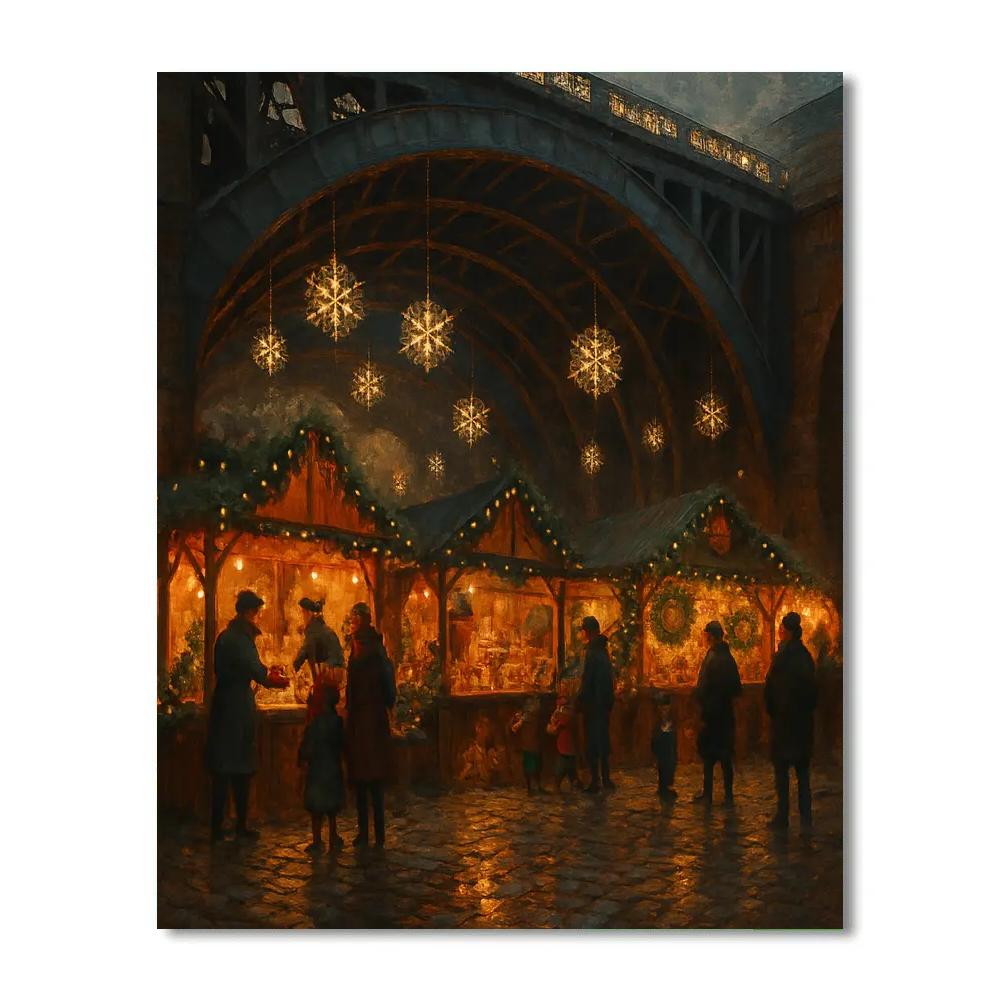 Holiday Market Beneath The Iron Bridge Number painting