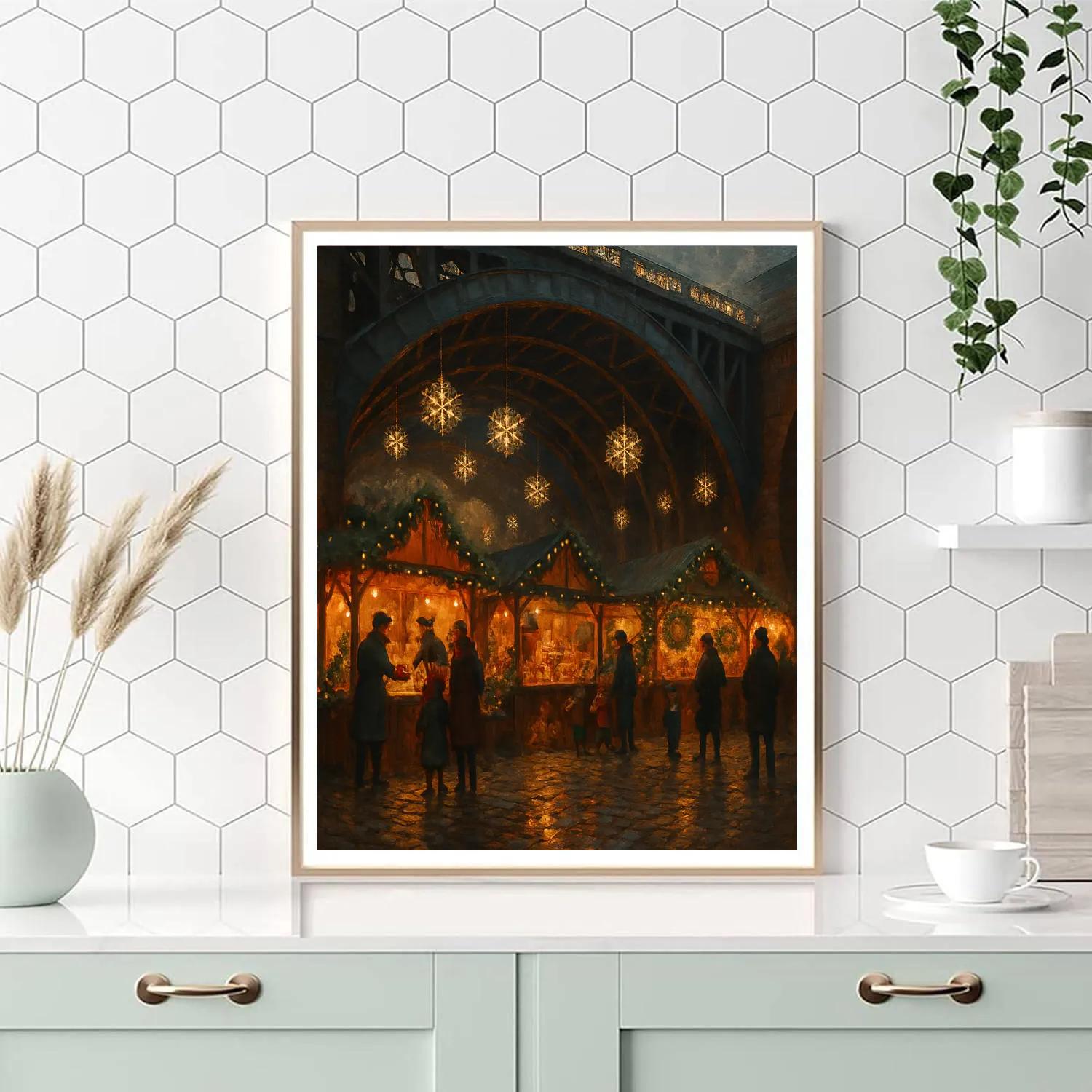 Holiday Market Beneath The Iron Bridge Number painting