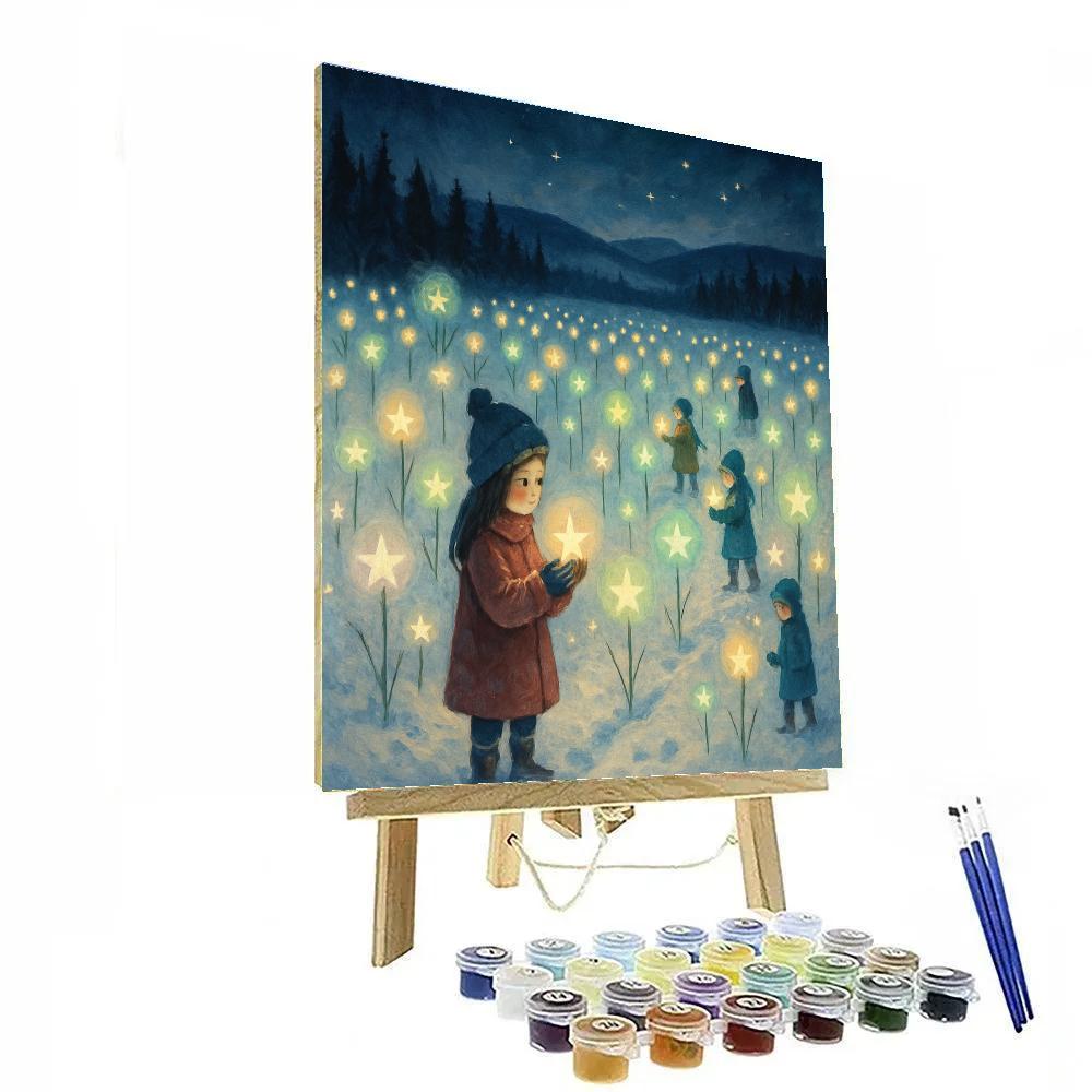 Star Orchard In The Winter Meadow Paint by numbers art