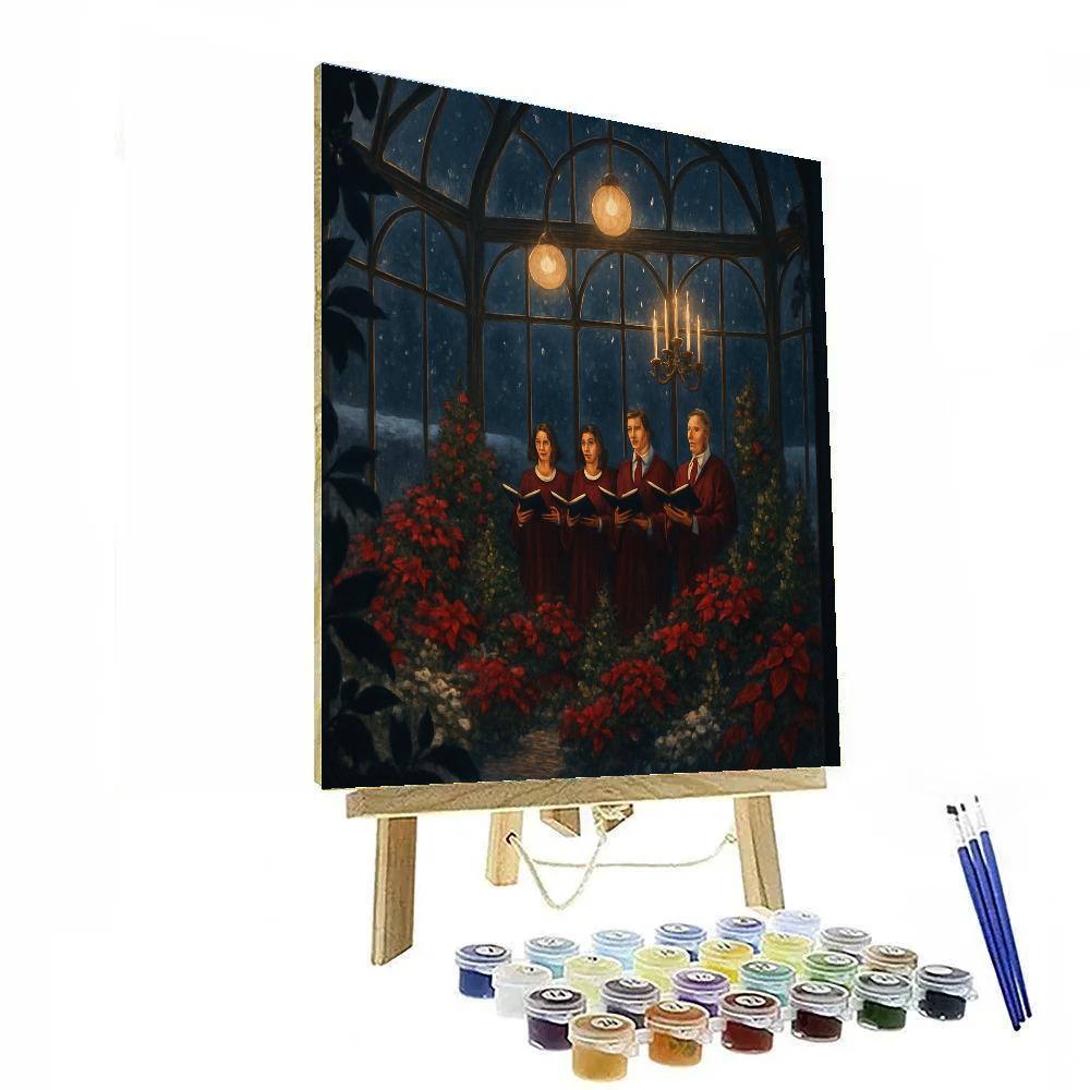 Winter Choir In The Glass Conservatory Paint by numbers kits