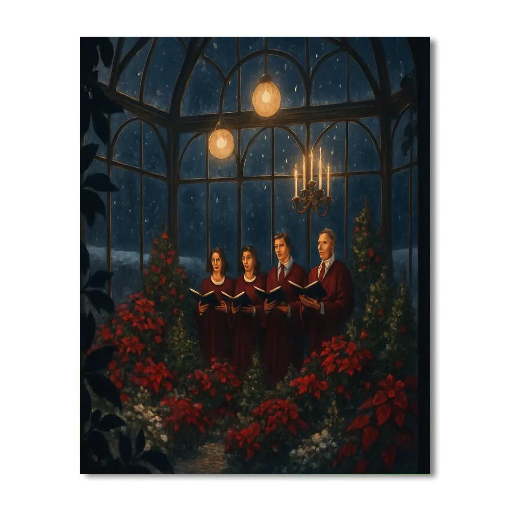 Winter Choir In The Glass Conservatory Paint by numbers kits