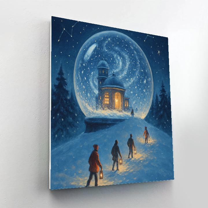 Snow Globe Observatory At The Hilltop Number painting