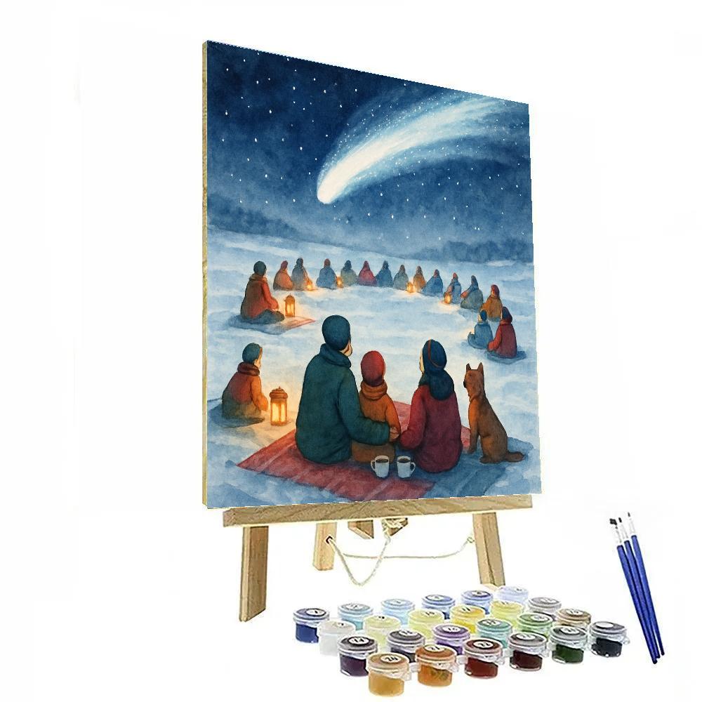 Snowy Meadow Comet Watchers paint by numbers