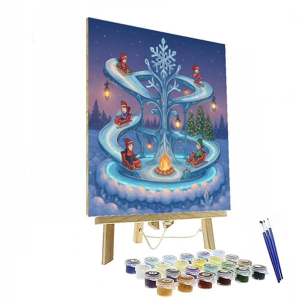 Snowflake Carousel Of Seasons paint by number