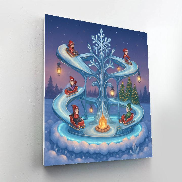 Snowflake Carousel Of Seasons paint by number