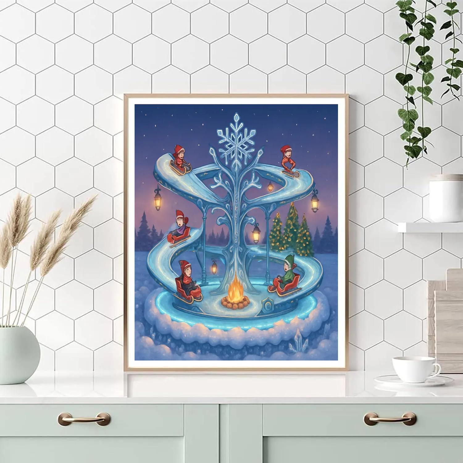Snowflake Carousel Of Seasons paint by number