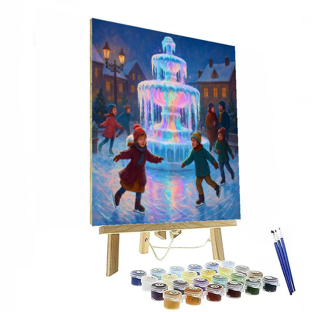 Frozen Fountain Of Dancing Lights Paint by numbers art