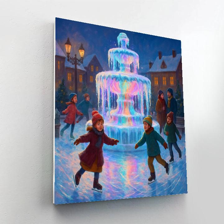 Frozen Fountain Of Dancing Lights Paint by numbers art