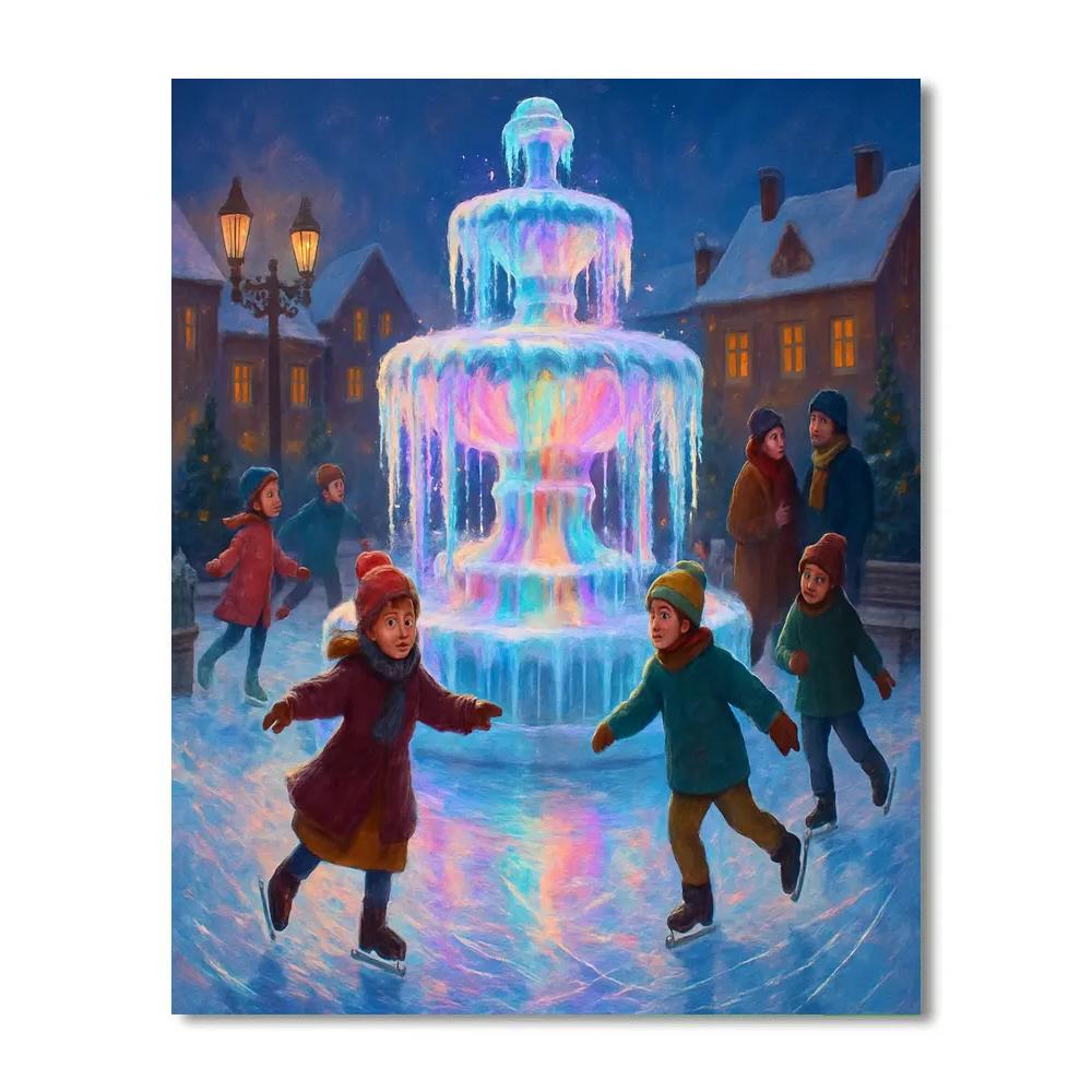 Frozen Fountain Of Dancing Lights Paint by numbers art