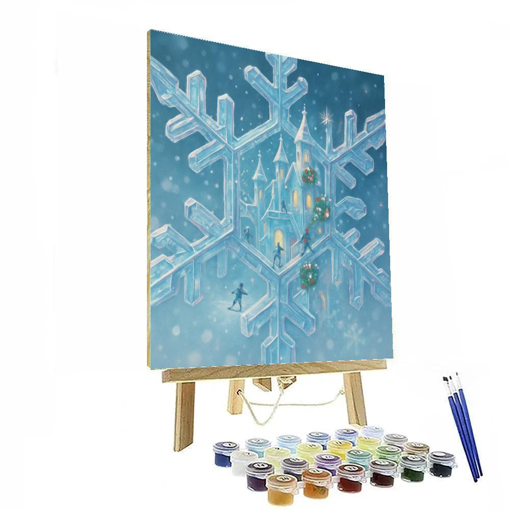 Snowflake Metropolis Under The Microscope Numbered painting kits