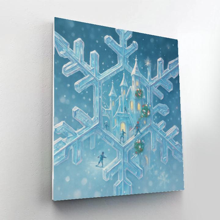 Snowflake Metropolis Under The Microscope Numbered painting kits