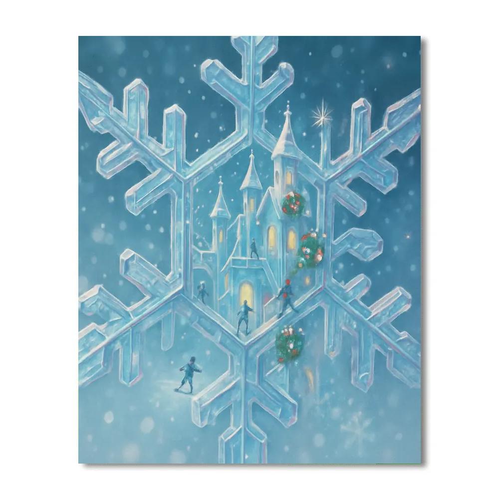 Snowflake Metropolis Under The Microscope Numbered painting kits