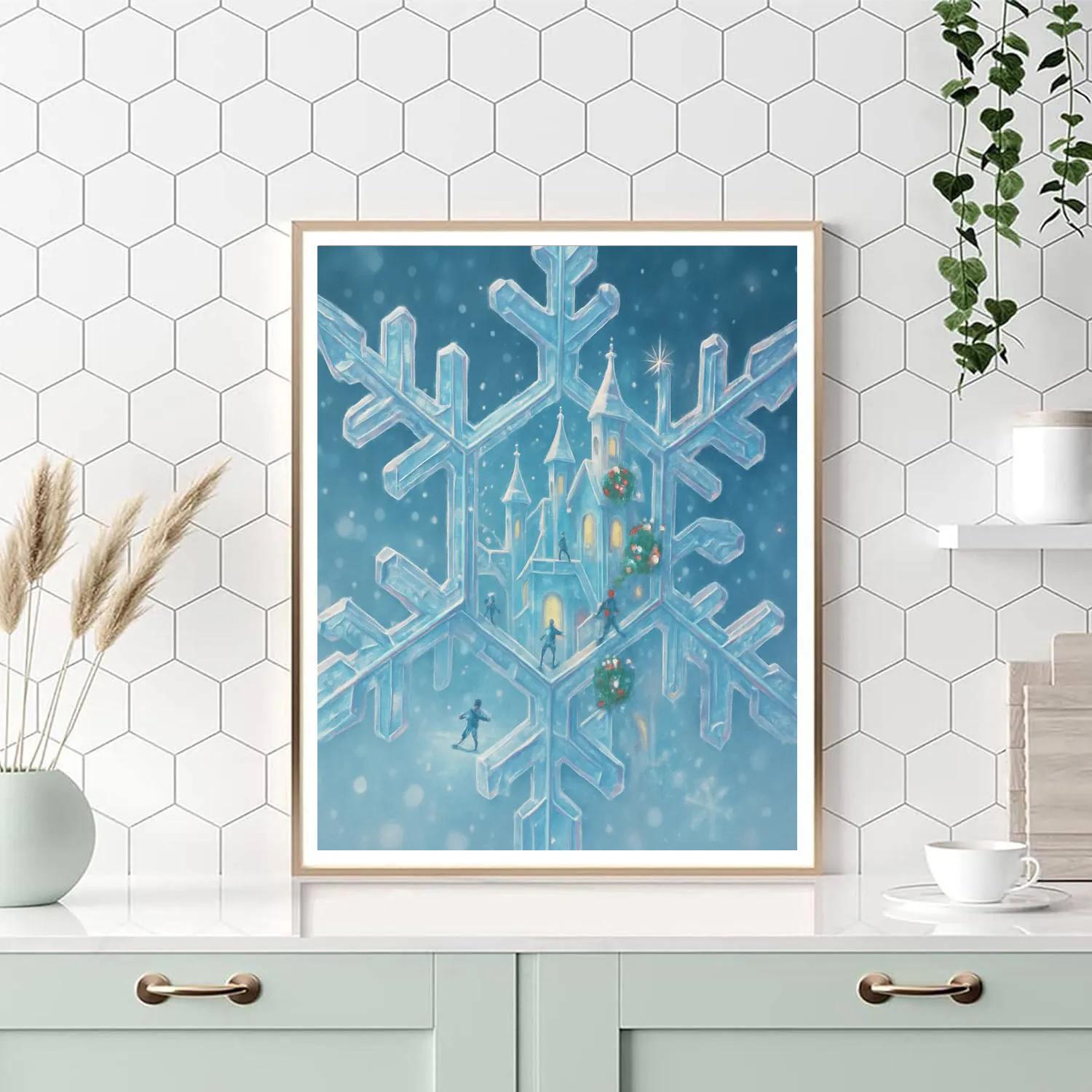 Snowflake Metropolis Under The Microscope Numbered painting kits