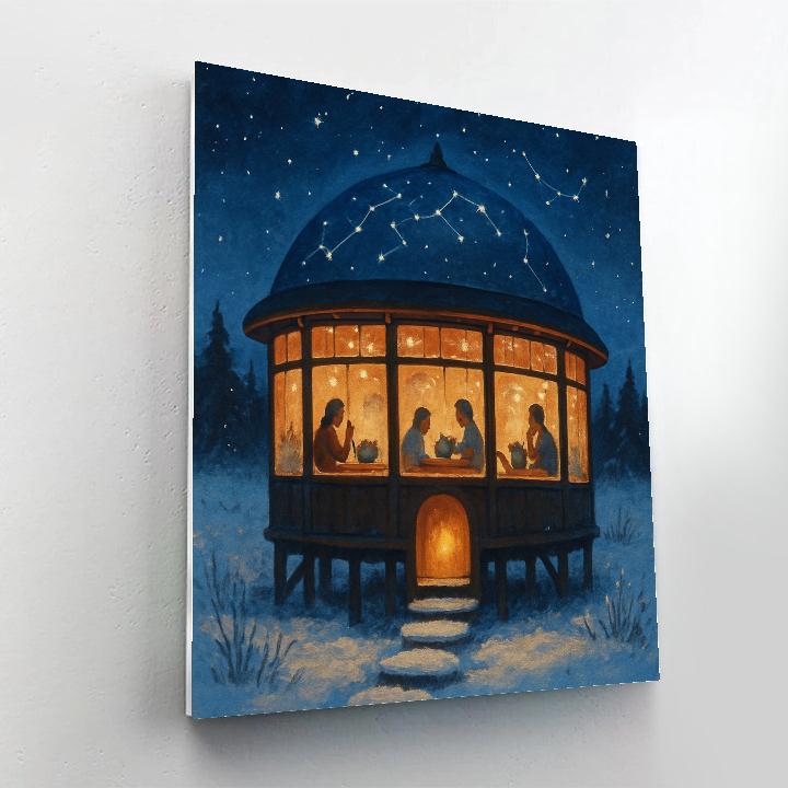 Winter Constellation Tea House paint by numbers
