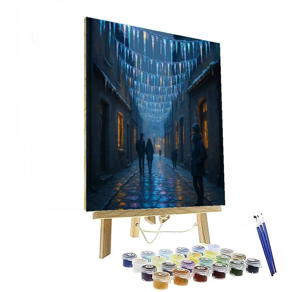 Icicle Lantern Alleyway DIY paint by numbers